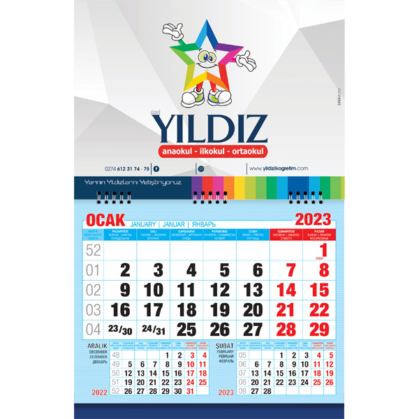 02 Ekonomik Ekonomik Küçük Boy Gemici Takvim - resim 1