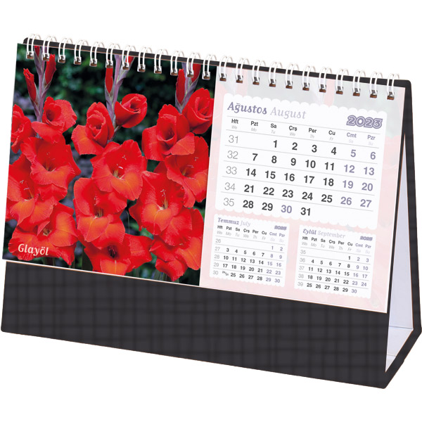 AMT-05-TS Çiçekler Masa Takvimi - resim 1