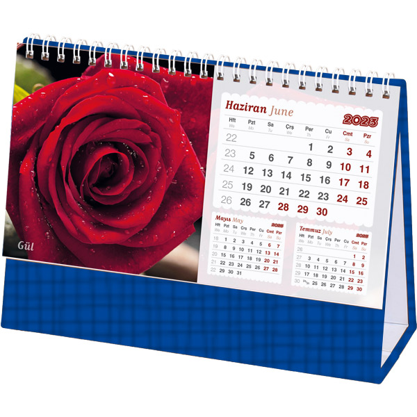 AMT-05-TL Çiçekler Masa Takvimi - resim 1