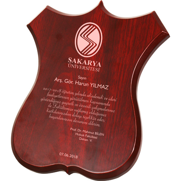 6-B1 Ahşap Plaket - resim 1