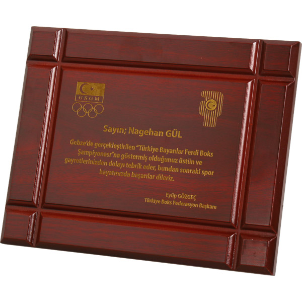 MDF-02 Ahşap Plaket - resim 1