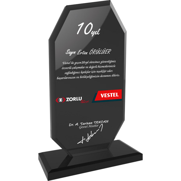 EKT-102-FM Kristal Plaket - resim 1