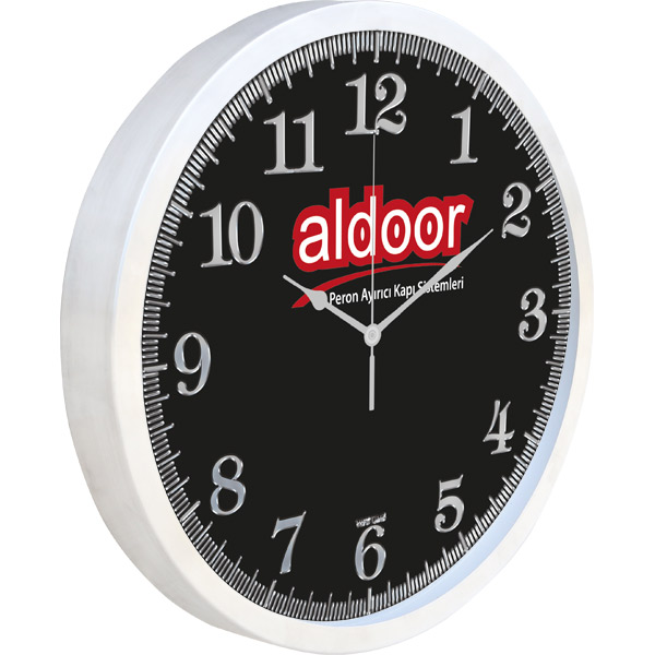 V30-985-GV Alüminyum Duvar Saati - resim 1
