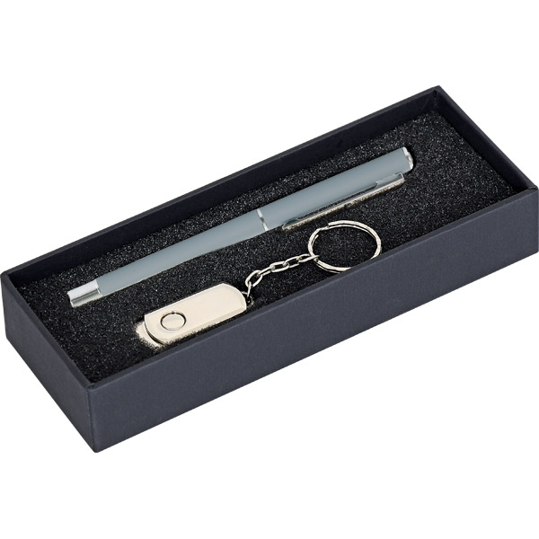 8210-8GB Metal USB Bellek ve Kalem Seti - resim 1