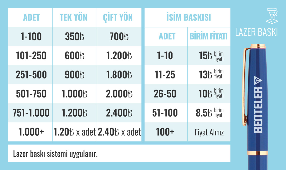 Aplus Promosyon Ürünleri 💠 Lazer baskı