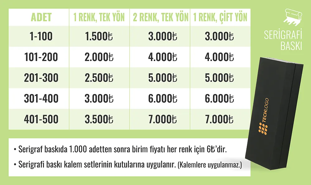 Aplus Promosyon Ürünleri 💠 Kalem setleri serigrafi baskı